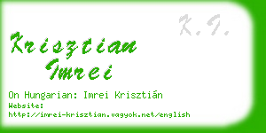 krisztian imrei business card